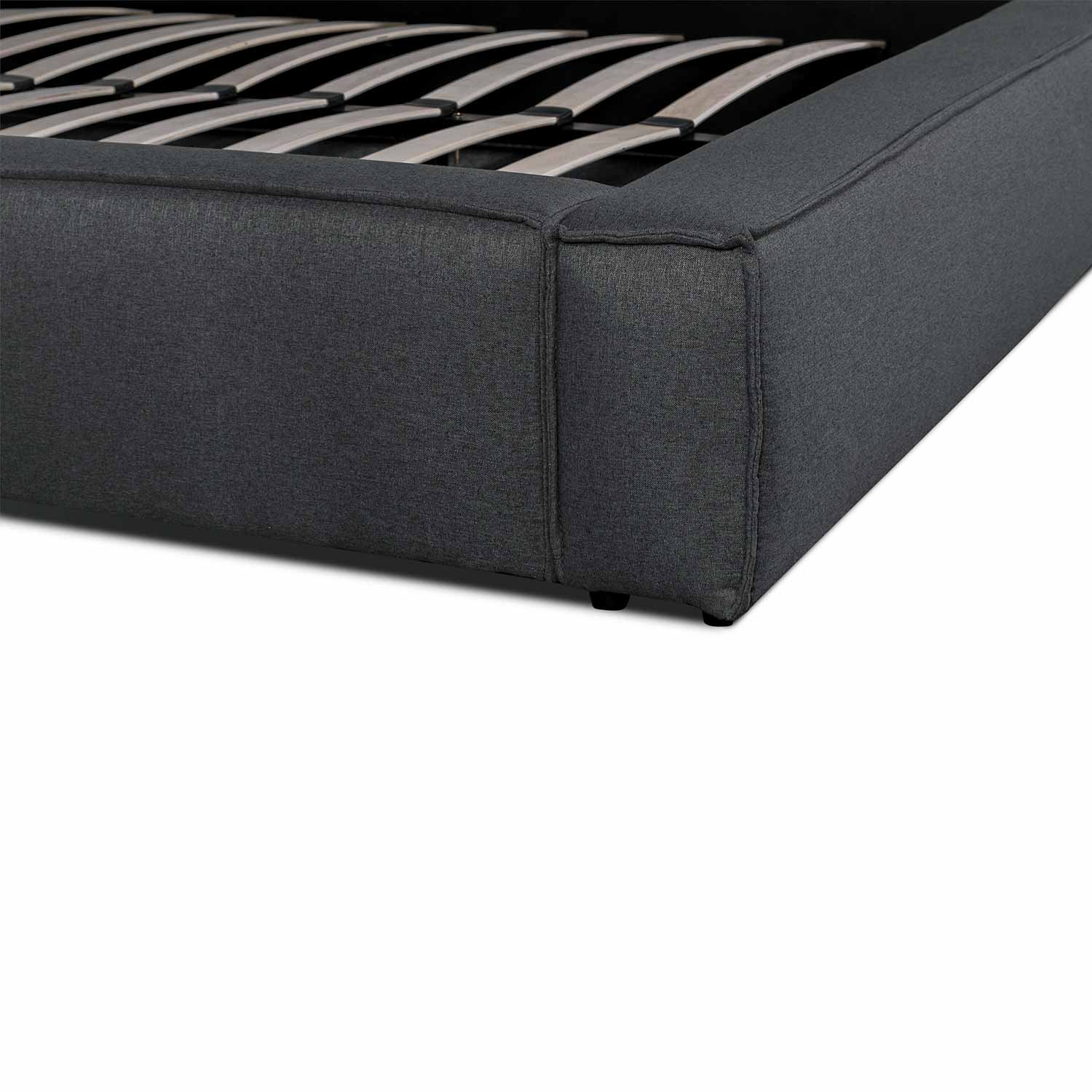 Castillo Fabric King Bed Frame - Fossil Grey King Bed YoBed-Core   