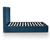 Betsy Queen Bed Frame - Teal Navy Velvet with Storage Queen Bed YoBed-Core   