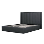 Ex Display - Betsy Fabric Queen Sized Bed Frame - Charcoal Grey with Storage Queen Bed YoBed-Core   