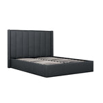 Betsy Fabric Queen Bed Frame - Charcoal Grey with Storage Queen Bed YoBed-Core   