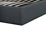 Ex Display - Betsy Fabric Queen Sized Bed Frame - Charcoal Grey with Storage Queen Bed YoBed-Core   