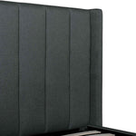 Ex Display - Betsy Fabric Queen Sized Bed Frame - Charcoal Grey with Storage Queen Bed YoBed-Core   