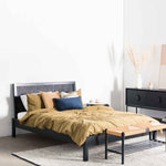 Molina Wooden Queen Bed Frame - Black Queen Bed Cube Home-Core   