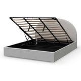 Ex Display - Antonia Fabric King Bed - Pearl Grey with Storage King Bed YoBed-Core