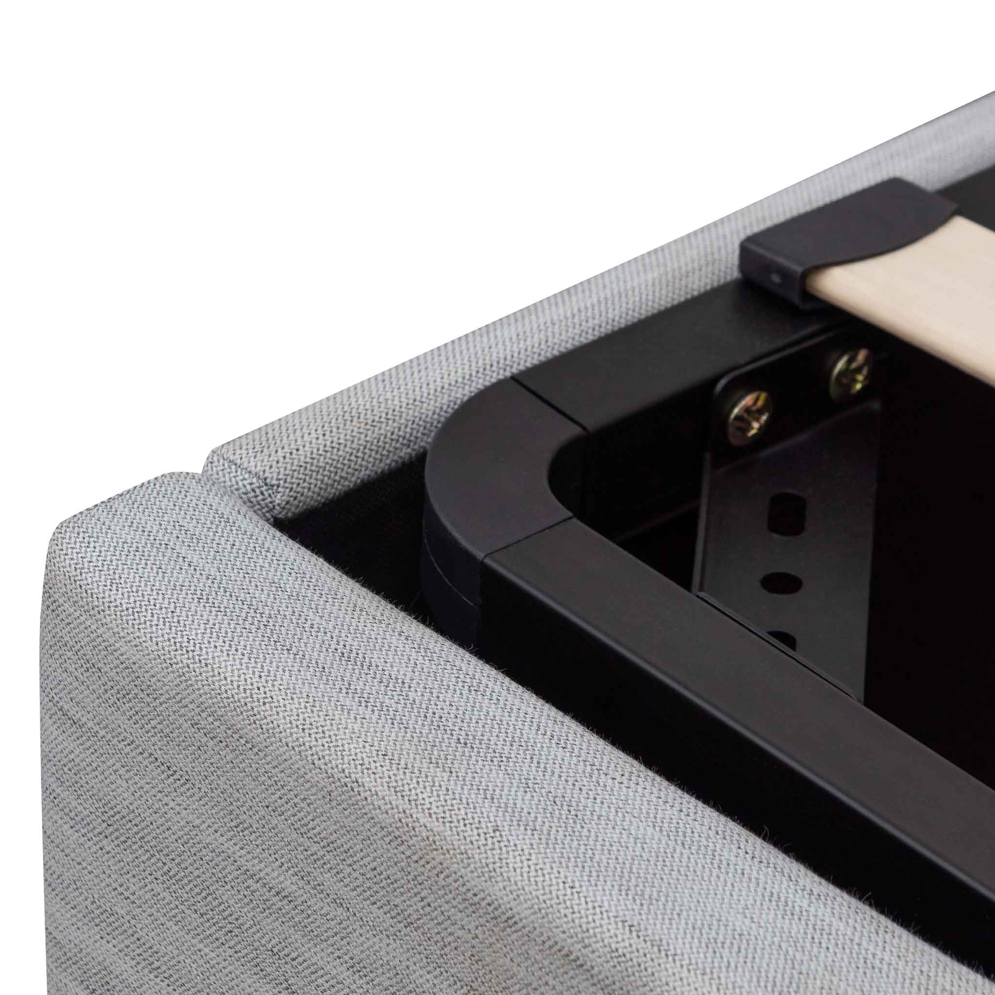 Ex Display - Antonia Fabric King Bed - Pearl Grey with Storage King Bed YoBed-Core