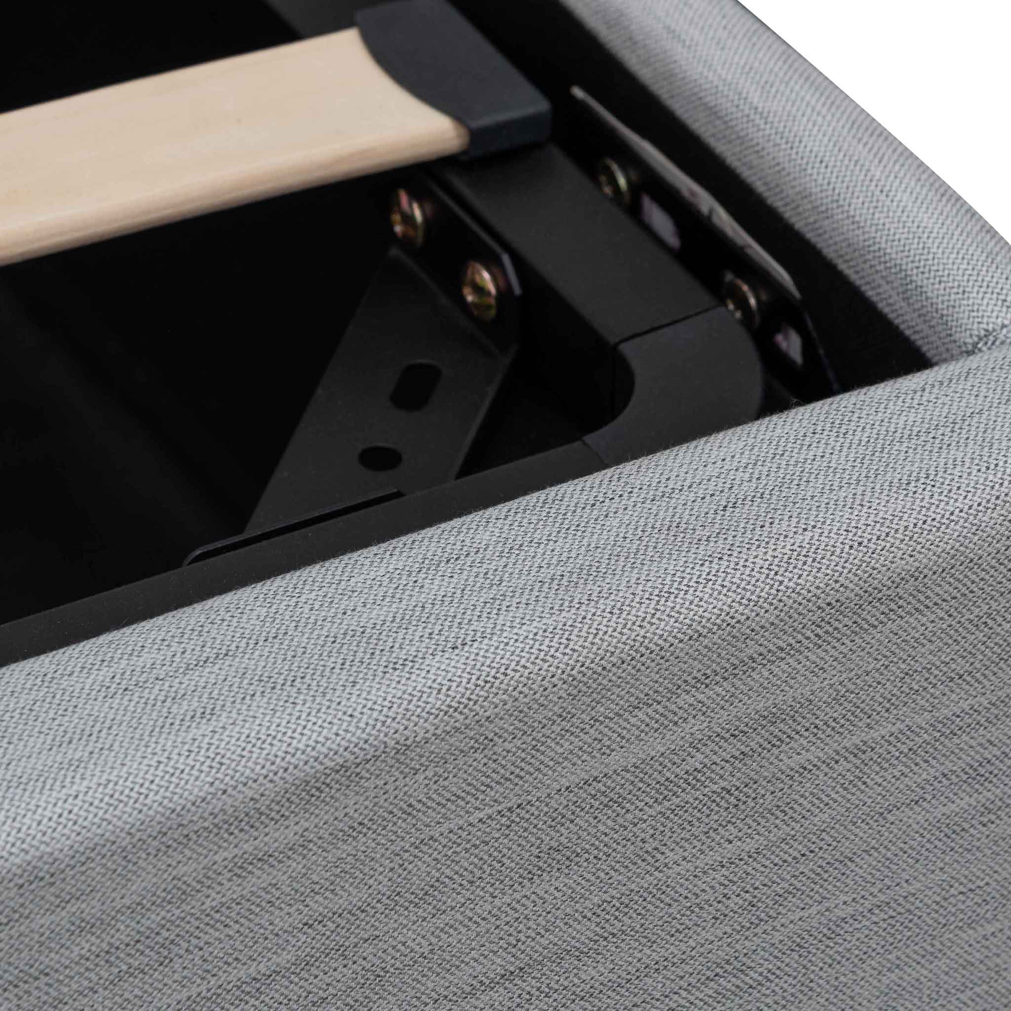 Ex Display - Antonia Fabric King Bed - Pearl Grey with Storage King Bed YoBed-Core