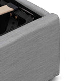 Ex Display - Antonia Fabric King Bed - Pearl Grey with Storage King Bed YoBed-Core