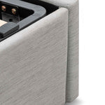 Ex Display - Antonia Fabric King Bed - Pearl Grey with Storage King Bed YoBed-Core