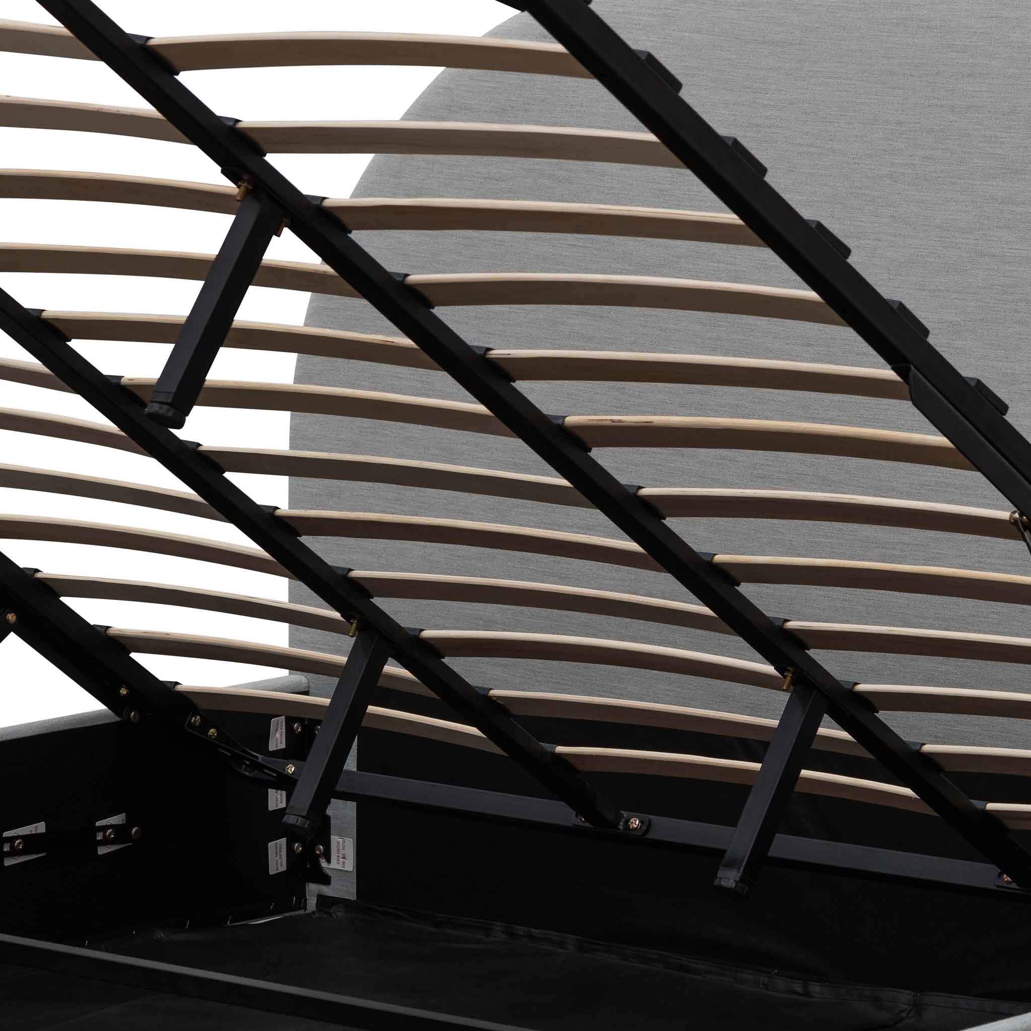 Ex Display - Antonia Fabric King Bed - Pearl Grey with Storage King Bed YoBed-Core