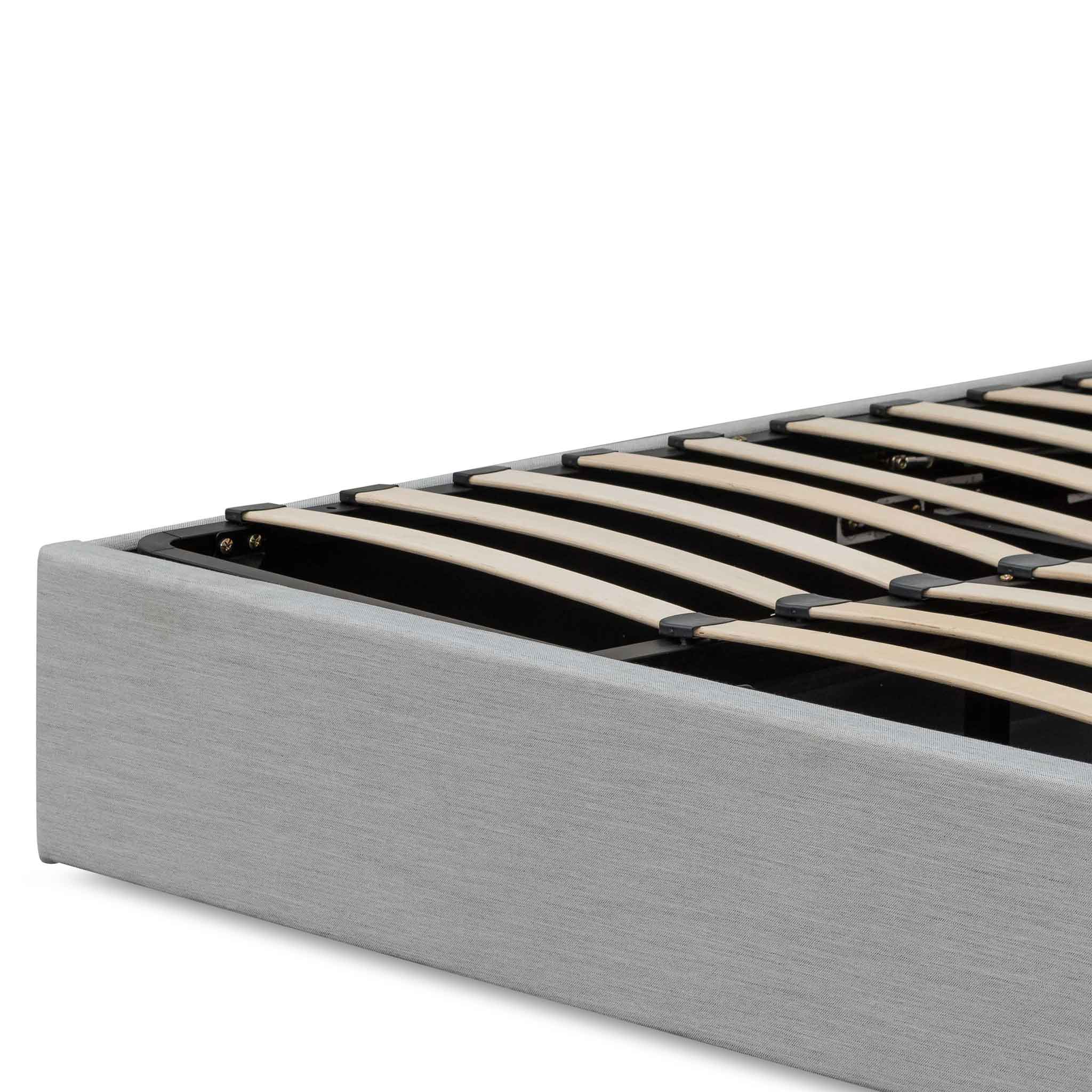 Ex Display - Antonia Fabric King Bed - Pearl Grey with Storage King Bed YoBed-Core