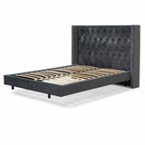 Carolina King Bed Frame - Charcoal Velvet Bed Frame Ming-Core   