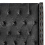 Carolina King Bed Frame - Charcoal Velvet Bed Frame Ming-Core   