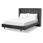 Hillsdale King Bed Frame - Charcoal Velvet Bed Frame Ming-Core   