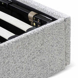 Antonia Single Bed Frame - Cloudy Pepper Boucle with Storage Single Bed YoBed-Core   