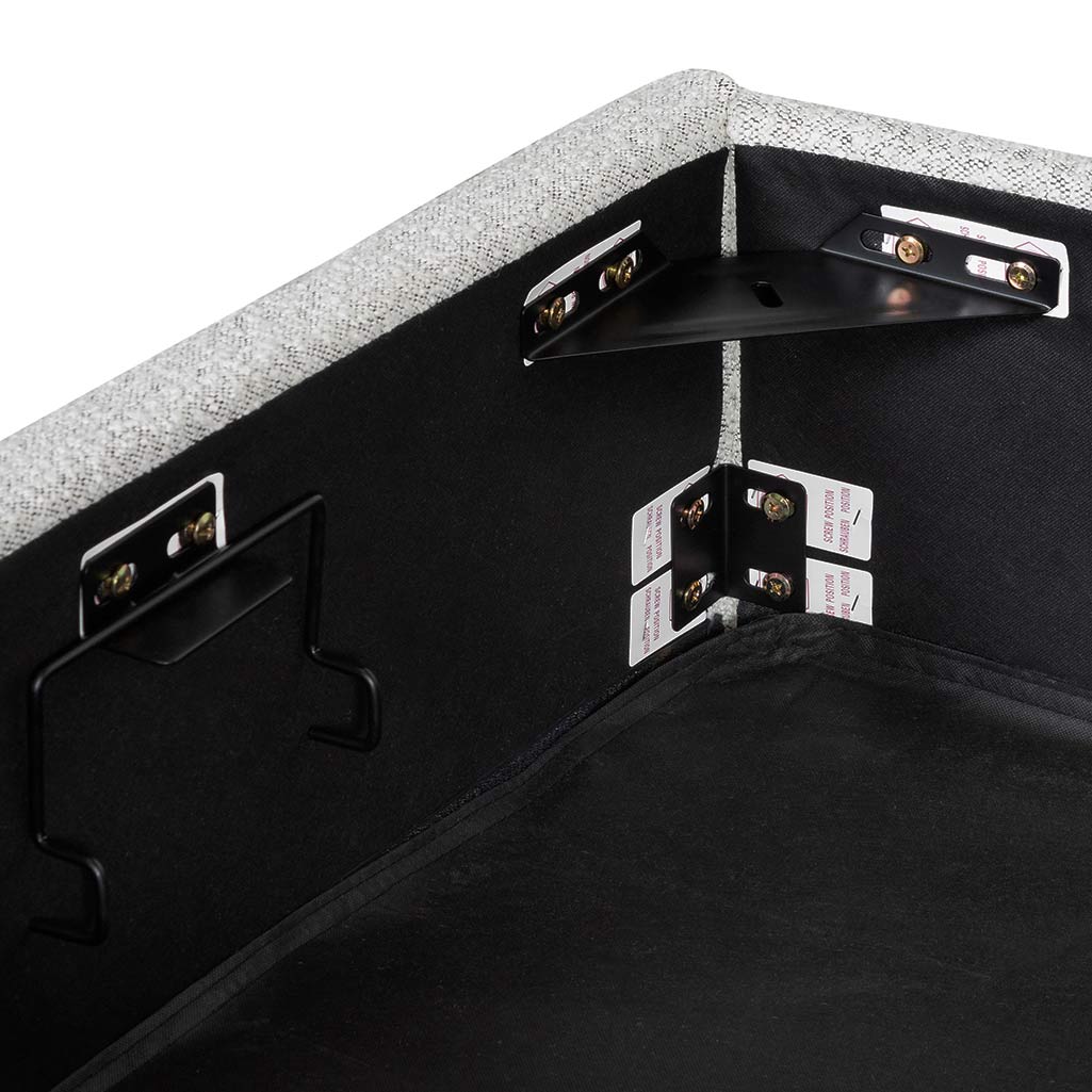 Antonia Single Bed Frame - Cloudy Pepper Boucle with Storage Single Bed YoBed-Core   