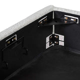 Antonia Single Bed Frame - Cloudy Pepper Boucle with Storage Single Bed YoBed-Core   