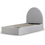 Antonia Single Bed Frame - Cloudy Pepper Boucle with Storage Single Bed YoBed-Core   