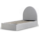 Antonia Single Bed Frame - Cloudy Pepper Boucle with Storage Single Bed YoBed-Core   