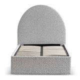 Antonia Single Bed Frame - Cloudy Pepper Boucle with Storage Single Bed YoBed-Core   