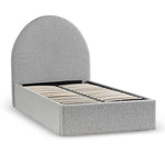 Antonia Single Bed Frame - Cloudy Pepper Boucle with Storage Single Bed YoBed-Core   