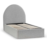Antonia Single Bed Frame - Cloudy Pepper Boucle with Storage Single Bed YoBed-Core   