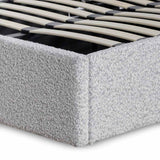 Antonia Single Bed Frame - Cloudy Pepper Boucle with Storage Single Bed YoBed-Core   