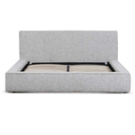 Queen Sized Bed Frame - Charcoal White Boucle BD6899-YO
