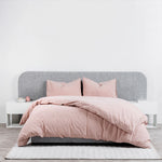 Greta Queen Sized Bed Frame - Dusty Pepper Boucle with Storage Bed Frame Ming-Core