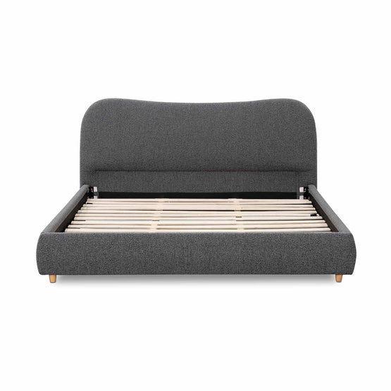 Diaz King Bed Frame Charcoal Boucle Interior Secrets