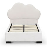 Harrell Single Bed Frame - Beige White Fleece - Last One Single Bed YoBed-Core