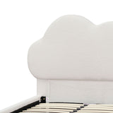 Harrell Single Bed Frame - Beige White Fleece - Last One Single Bed YoBed-Core