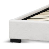 Harrell Single Bed Frame - Beige White Fleece - Last One Single Bed YoBed-Core