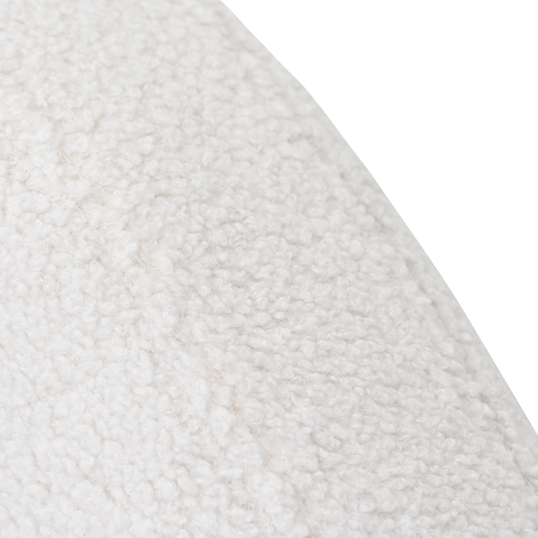 Harrell Single Bed Frame - Beige White Fleece - Last One Single Bed YoBed-Core