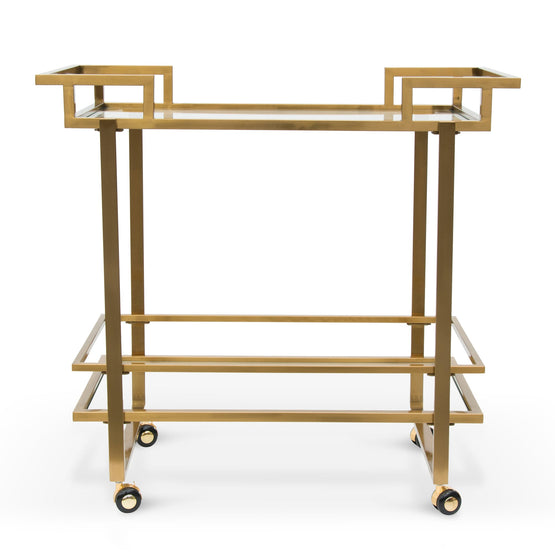 Dewitt Glass Bar Cart Brushed Gold Interior Secrets