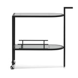 Luigi Glass Bar Cart - Black Bar Cart K Steel-Core   