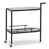 Luigi Glass Bar Cart - Black Bar Cart K Steel-Core   