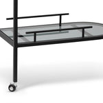 Luigi Glass Bar Cart - Black Bar Cart K Steel-Core   