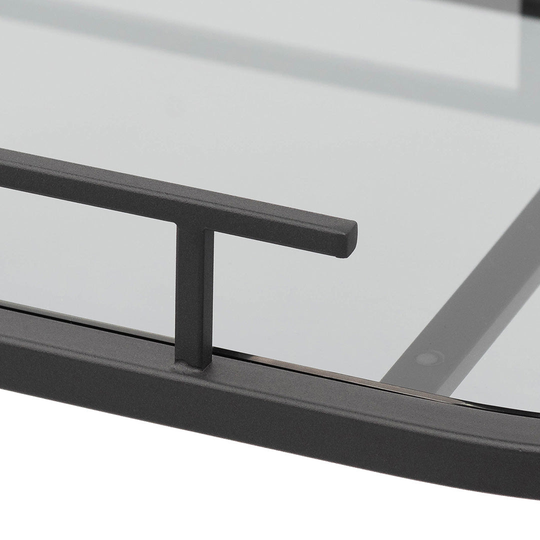 Luigi Glass Bar Cart - Black Bar Cart K Steel-Core   