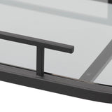 Luigi Glass Bar Cart - Black Bar Cart K Steel-Core   