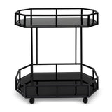 Ex Display - Reggie Bar Cart - Mirror and Black Base Bar Cart K Steel-Core