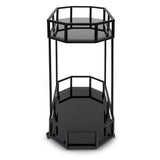 Ex Display - Reggie Bar Cart - Mirror and Black Base Bar Cart K Steel-Core