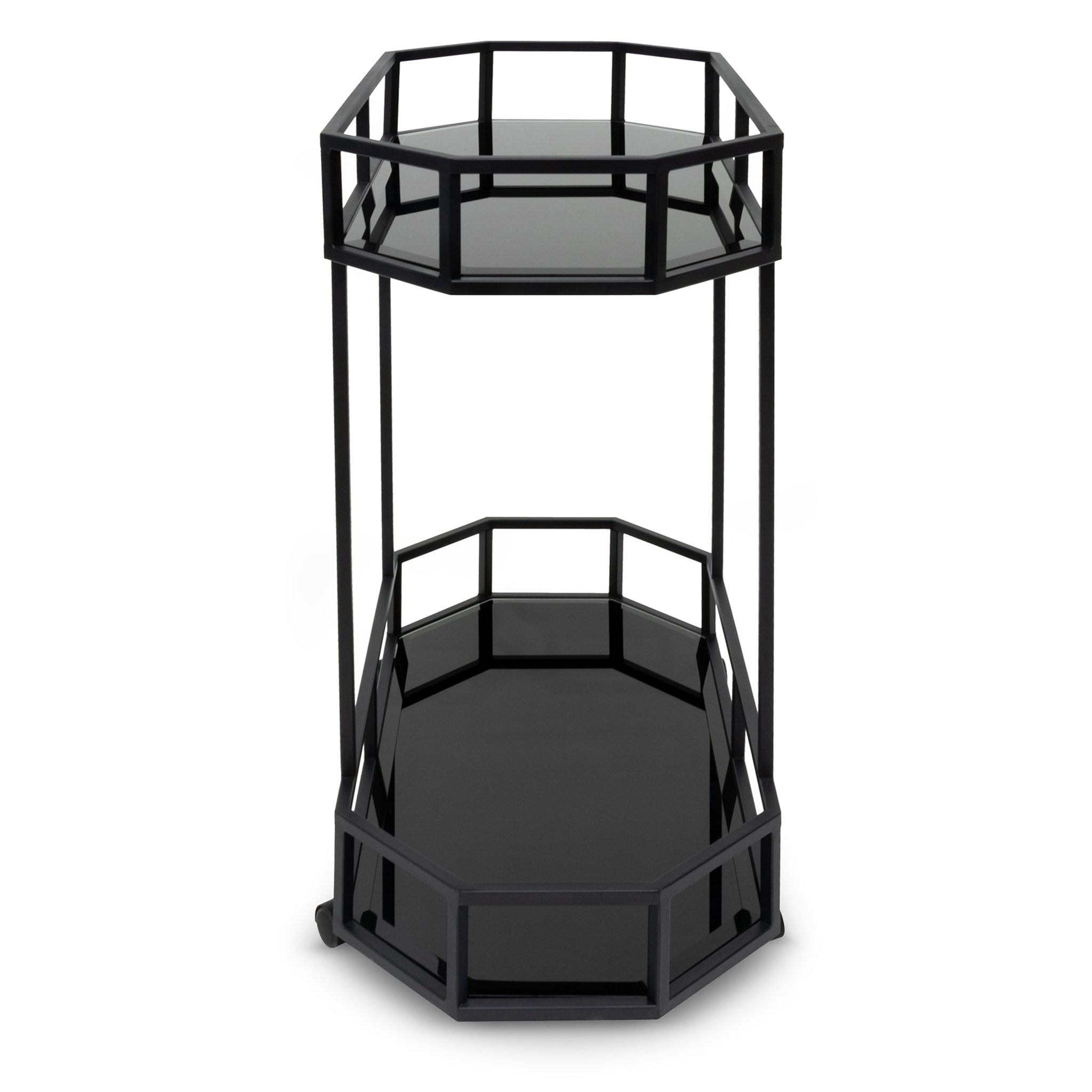 Ex Display - Reggie Bar Cart - Mirror and Black Base Bar Cart K Steel-Core