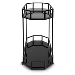 Reggie Bar Cart - Mirror and Black Base Bar Cart K Steel-Core   