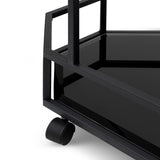 Ex Display - Reggie Bar Cart - Mirror and Black Base Bar Cart K Steel-Core