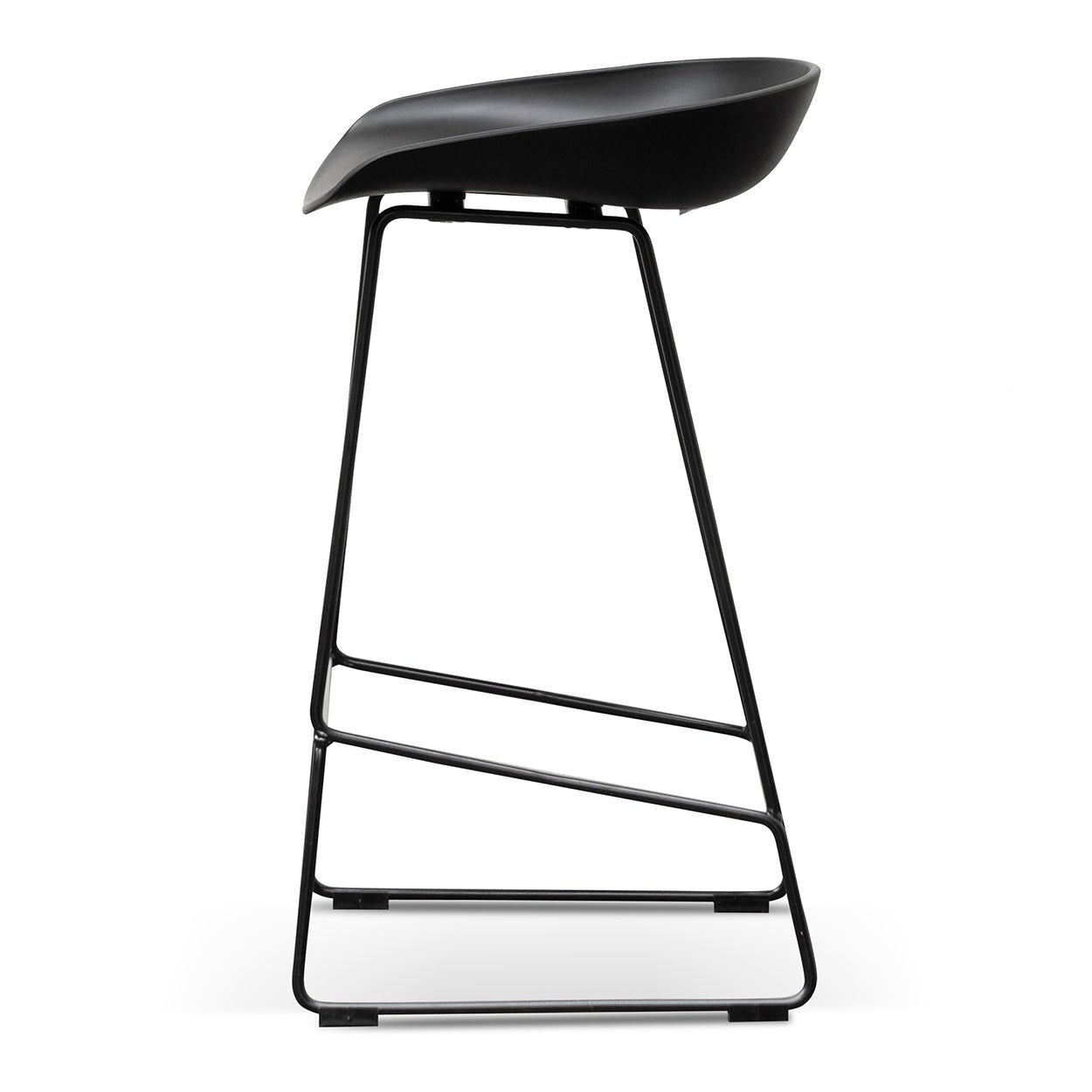 Ex Display - Allen 65cm Bar Stool - Full Black Bar Stool Swady-Core
