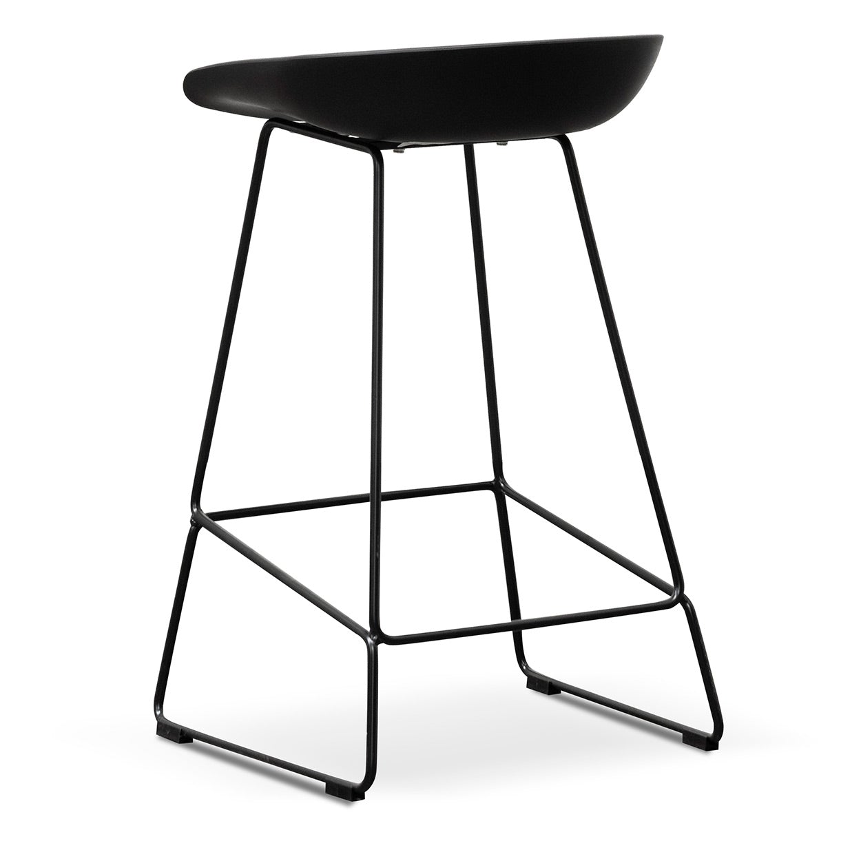 Ex Display - Allen 65cm Bar Stool - Full Black Bar Stool Swady-Core