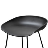 Ex Display - Allen 65cm Bar Stool - Full Black Bar Stool Swady-Core