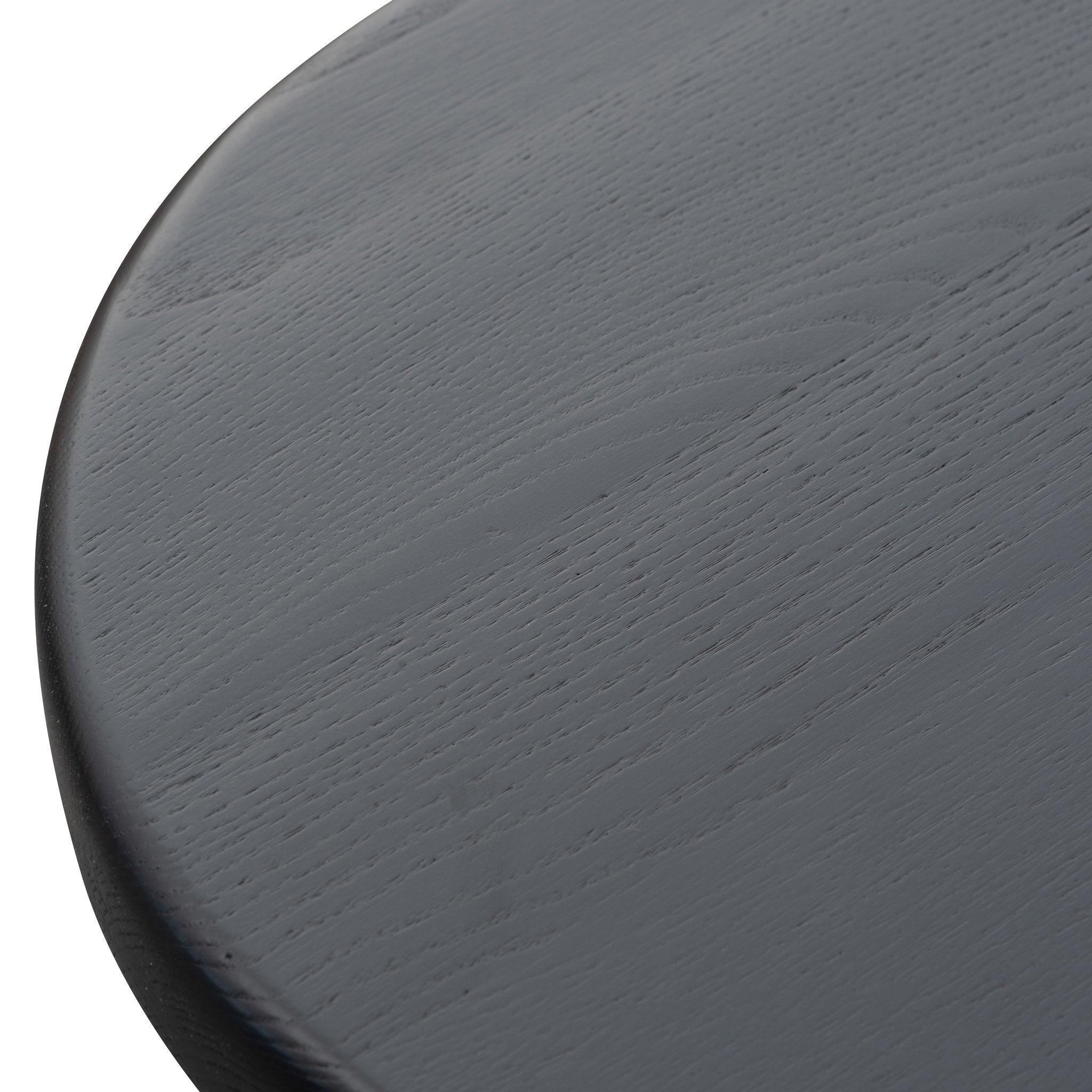 Ex Display - James 46cm Wooden Seat Low Stool - Full Black Low Stool New Home-Core