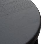 Ex Display - James 46cm Wooden Seat Low Stool - Full Black Low Stool New Home-Core