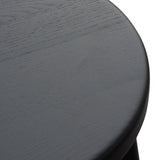Ex Display - James 46cm Wooden Seat Low Stool - Full Black Low Stool New Home-Core